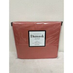 Charter Club Damask Solid 550 TC SUPIMA FULL Sheet Set Poppy